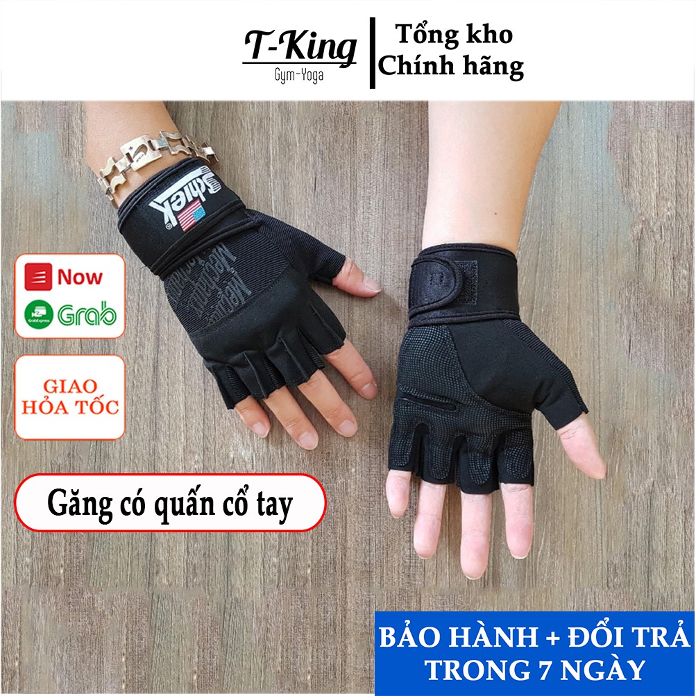 Găng tay tập gym có quấn cổ tay - Schiek - Free size cực êm