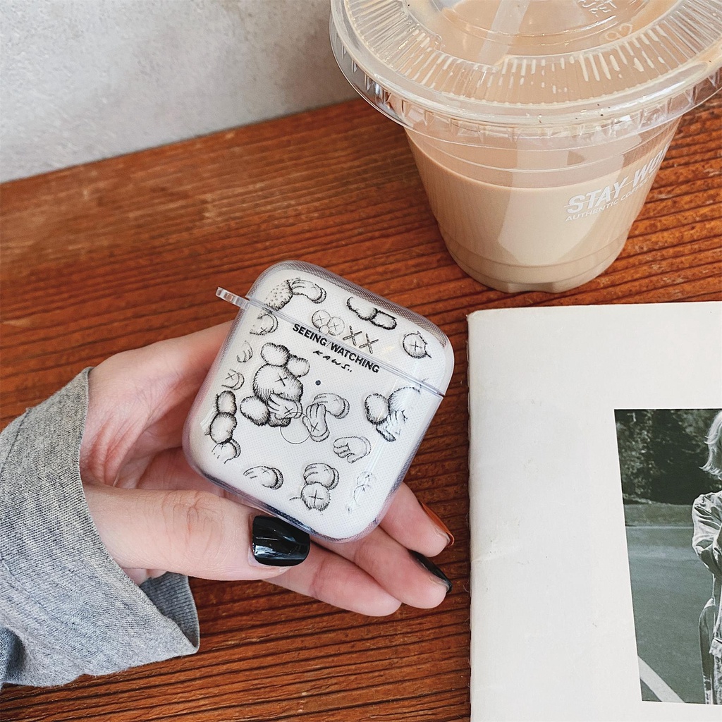 Ốp bảo vệ hộp đựng tai nghe TPU mềm trong suốt chống rơi cho tai nghe Bluetooth QCY T8