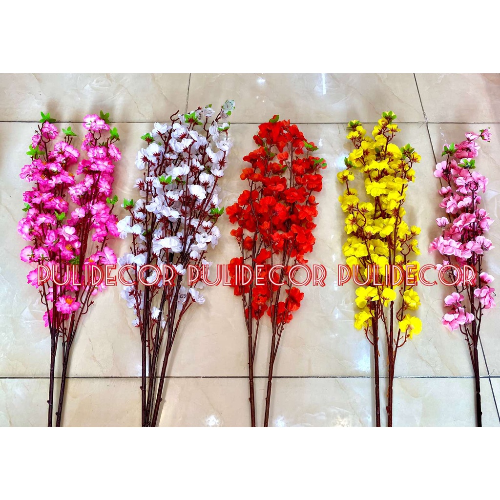 Cành Hoa Mai Giả Hoa Đào Trang Trí Tết Giá Sốc