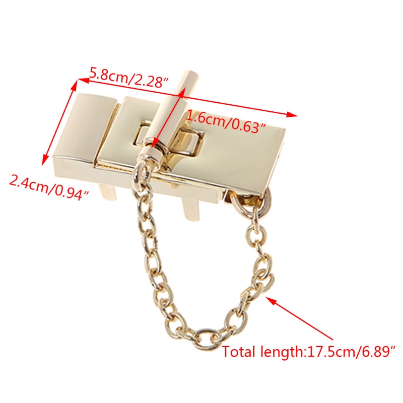 Khóa Kim Loại Hình Chữ Nhật Cho Túi Xách DIY