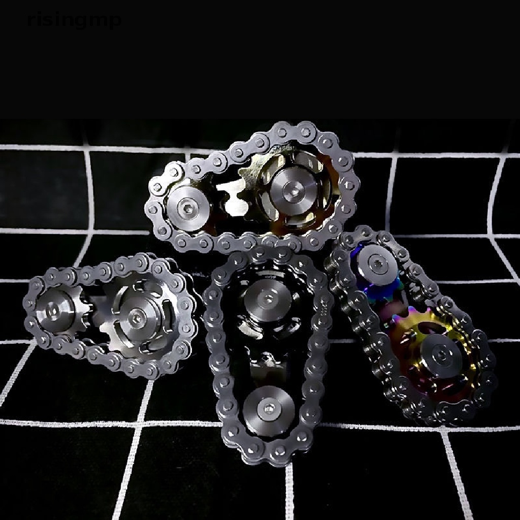 [risingmp] Con Quay Đồ Chơi Fidget Spinner Dây Xích EDC BằNg Kim LoạI ♨Trên đó