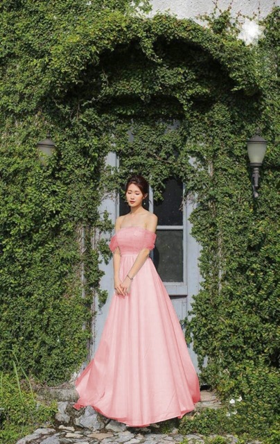 [CÓ SẴN][ẢNH THẬT] ĐẦM MAXI XÒE chiết eo tay dài công chúa đám cưới Quảng Châu bigsize dự tiệc cao cấp giá rẻ đẹp