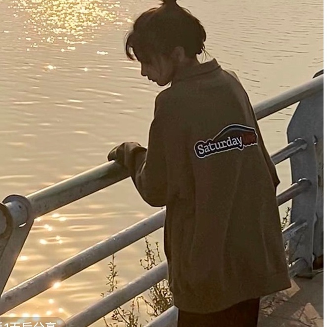 Áo Nỉ Cổ Cao Saturday PEONYB Nữ [FREESHIP]  Sweater zip form rộng tay bồng hoodie màu nâu rêu vintage cá tính Ulzzang