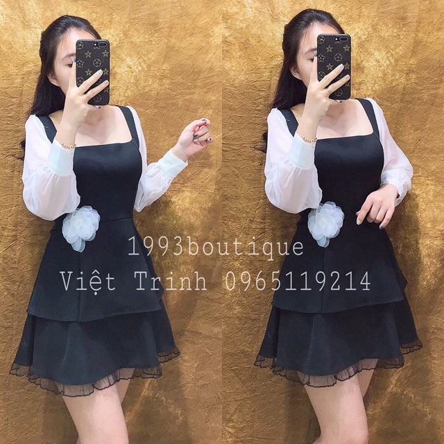 VÁY TAY PHA VOAN KÈM TAG HOA SIÊU XINH | BigBuy360 - bigbuy360.vn