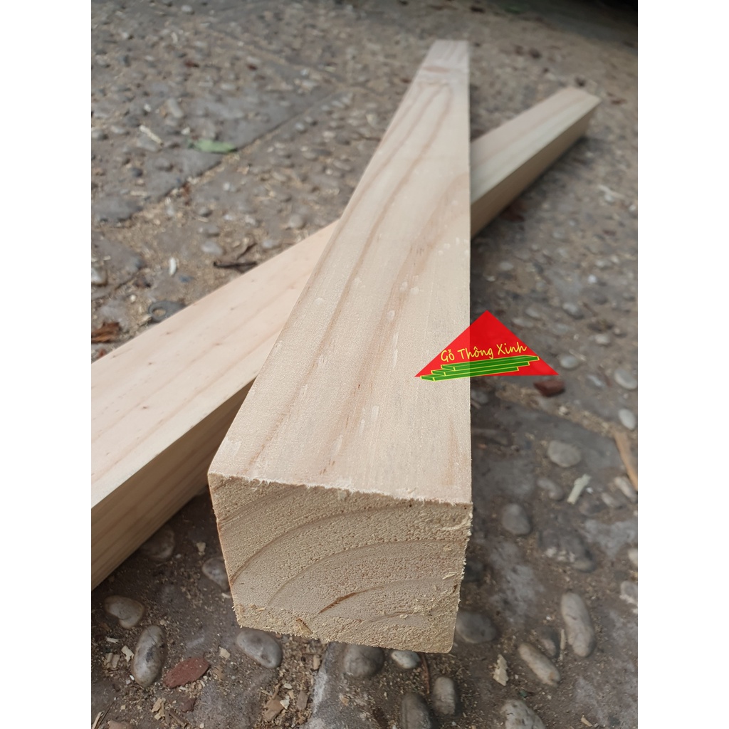 Thanh gỗ thông vuông 5cm, dài 1m bào láng 4 mặt, cực đẹp cực chắc chắn, dùng đóng bàn, ghế,khung sườn,decor...