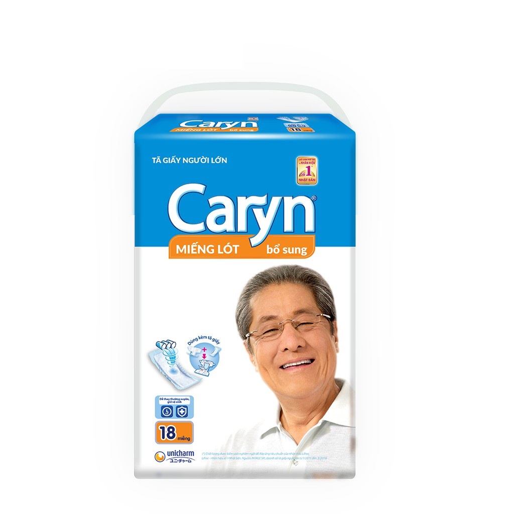 Bỉm quần Caryn mỏng nhẹ kết hợp miếng lót bổ sung dùng cùng bỉm thấm hút tốt combo tiết kiệm chi phí
