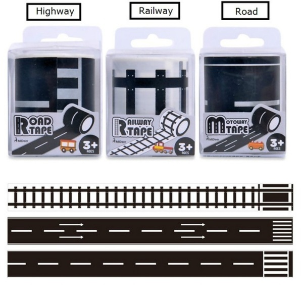 Băng Keo Dán Hình Các Phương Tiện Giao Thông / Xe Lửa / Đường Cong Đồ Chơi Cho Bé