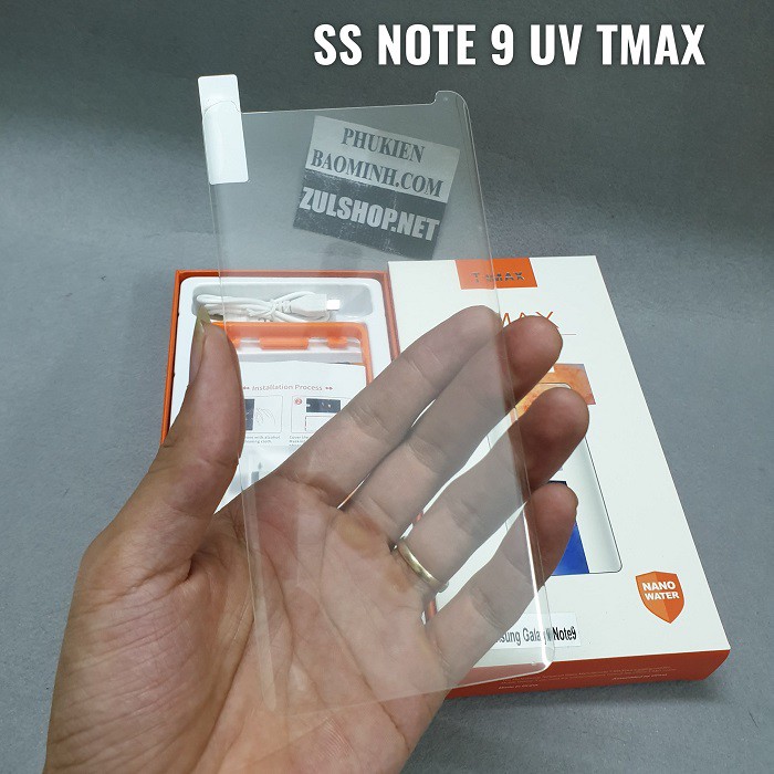 Kính cường lực UV T-Max Samsung Galaxy Note 9 phủ nano trơn mượt hạn chế vân tay Full màn hình ( Tmax )