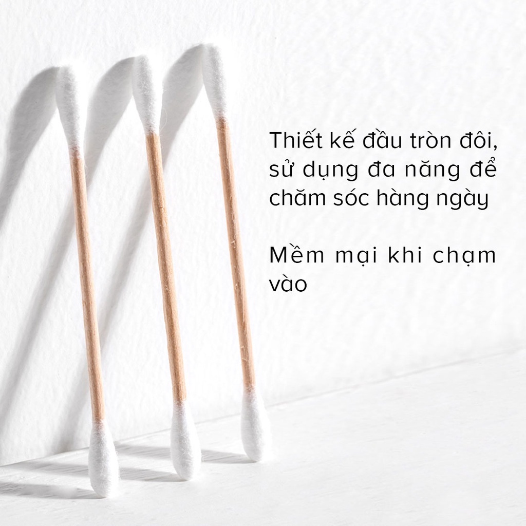 Tăm bông trang điểm loại Miniso 800 chiếc - Hàng chính hãng