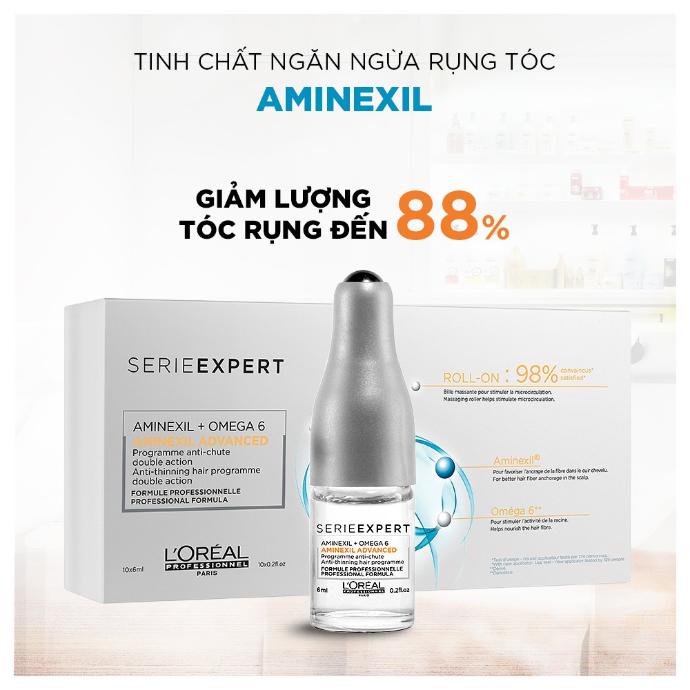 [Mã COSPPD05 giảm 10% đơn 400K] Tinh chất giảm rụng tóc L'Oréal Professionnel Serie Expert Aminexil Advanced 10x6ml