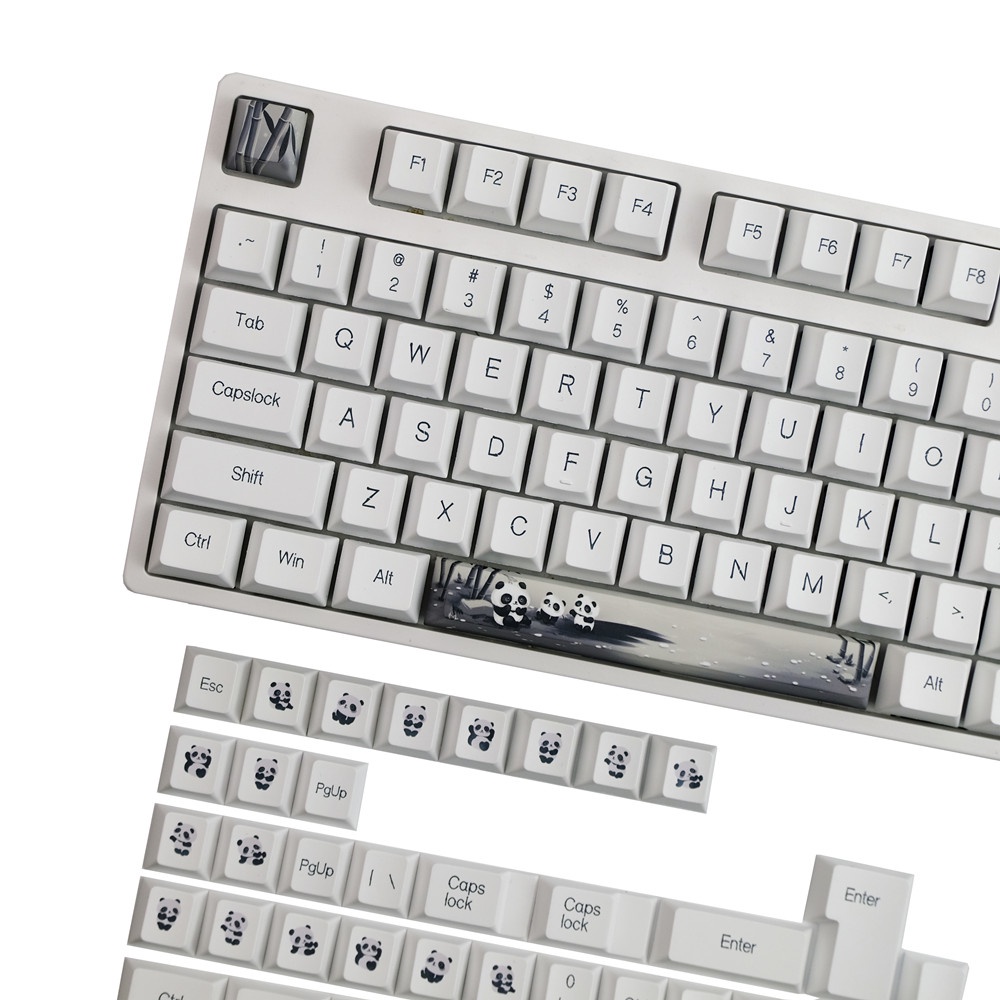 Gói phím gấu trúc GMK, 140 phím keycaps Cherry Profile DYE-SUB Cá nhân hóa GMK Keycaps cho bàn phím cơ