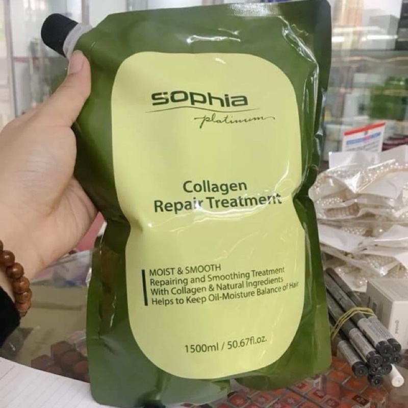 Sophia Obsidian Collagen 1500ml – Hấp dầu phục hồi thảo dược Collagen