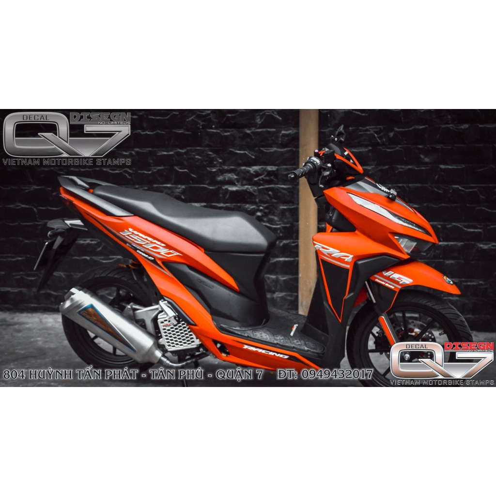 Tem rời vario - cam đen - decalq7