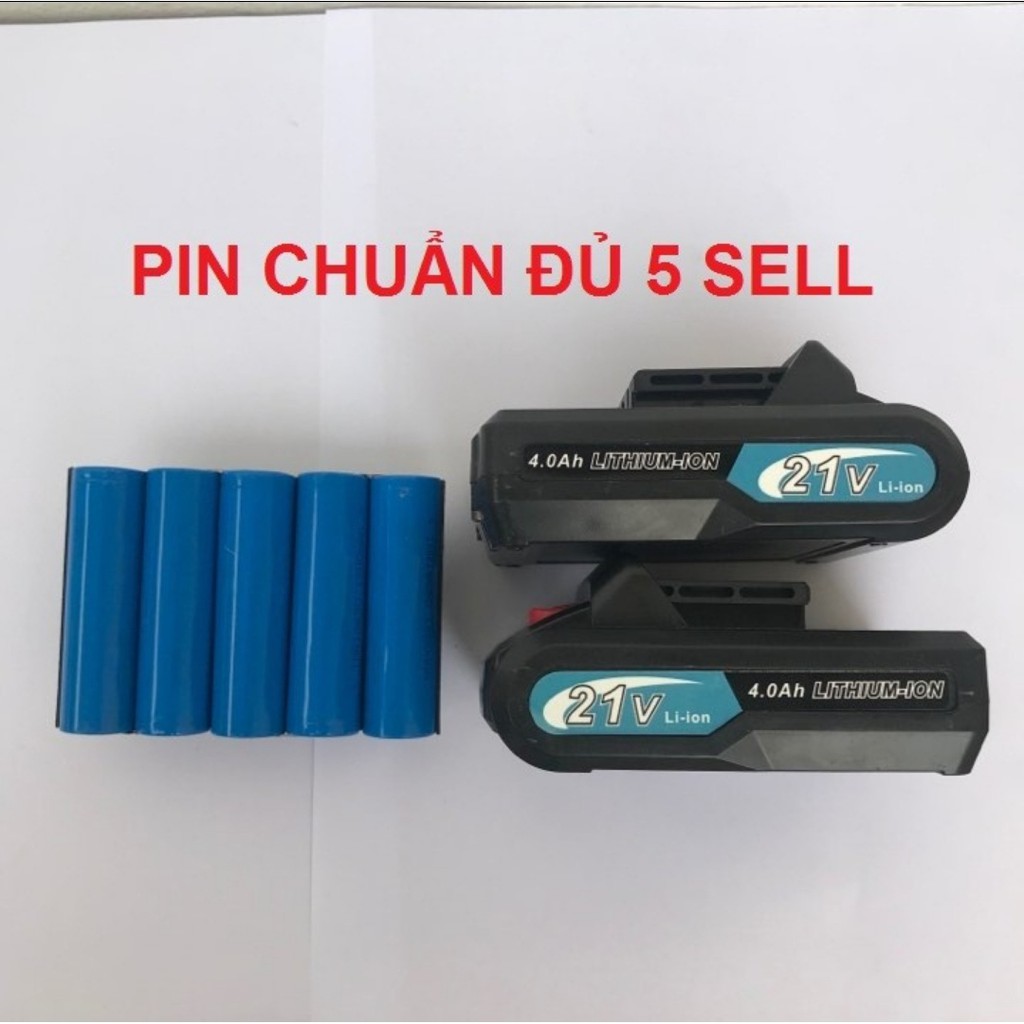 Pin 21V-24V-26V Cho Máy Khoan Pin 18V-21V-24V-26V Chuẩn 5 Cell