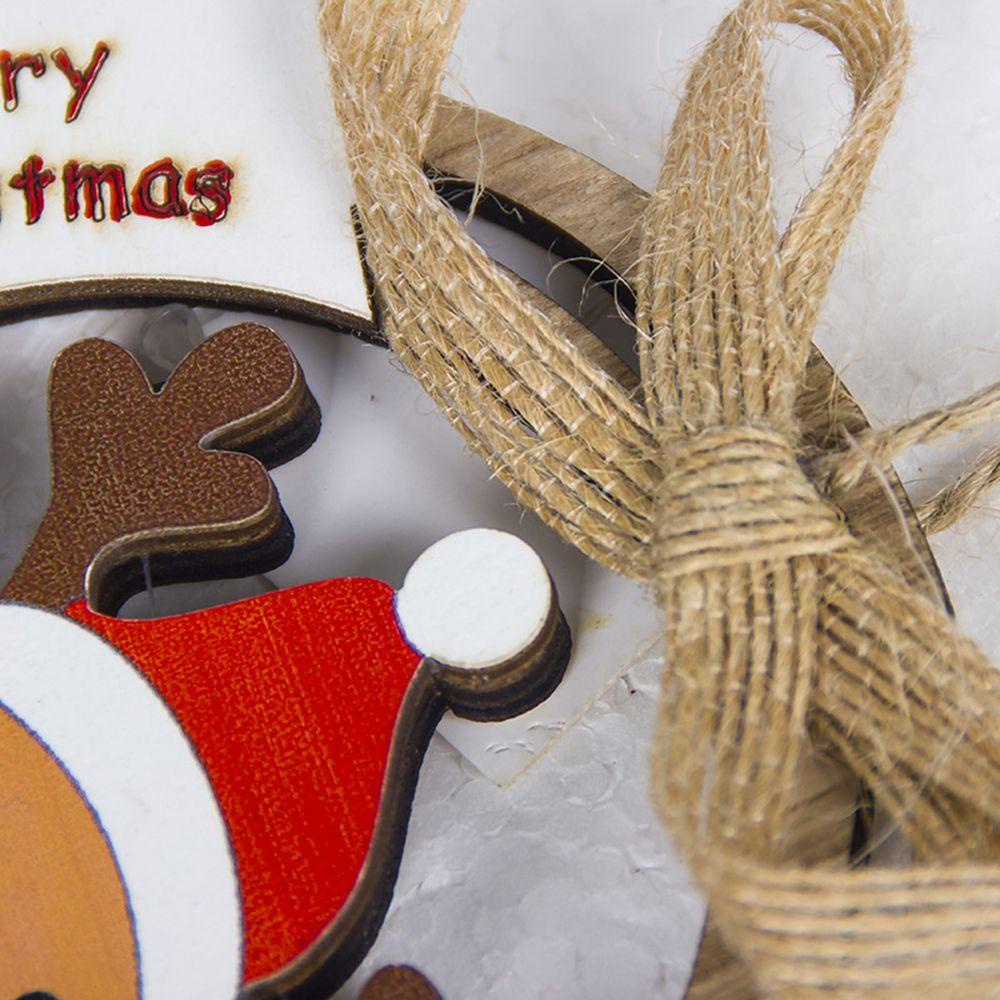 ZAIJIE24 Phụ Kiện Treo Trang Trí Giáng Sinh Bằng Gỗ Hình Người Tuyết DIY