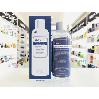 Nước hoa hồng Klairs Supple Preparation Unscented Toner (không mùi) 180ml