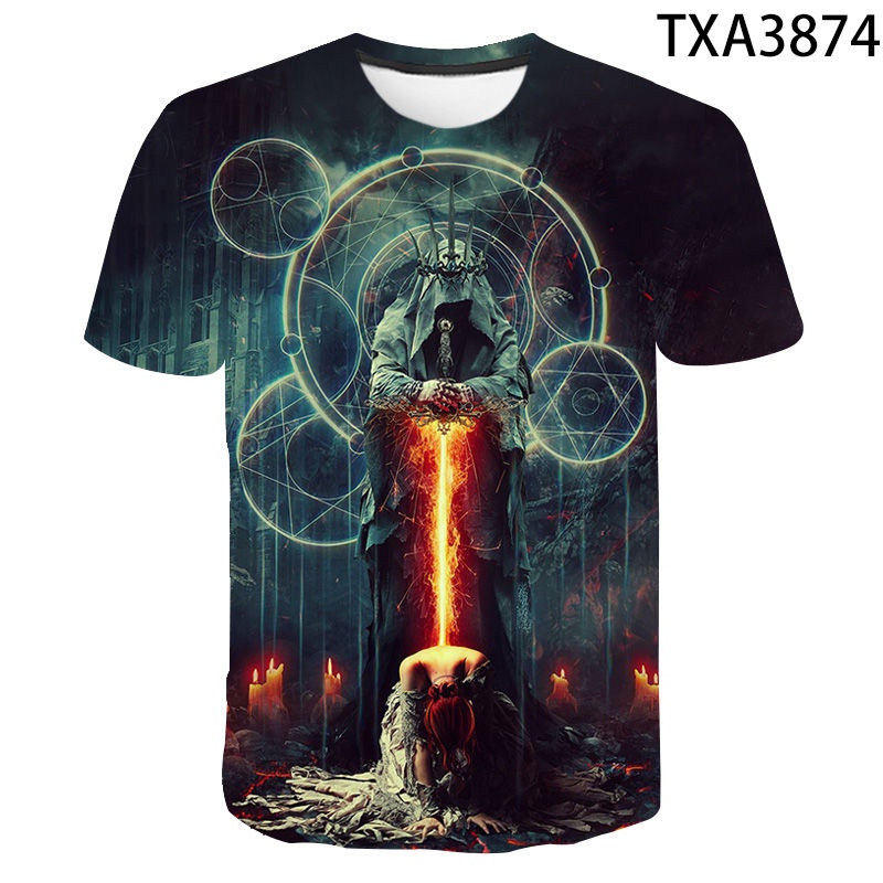 Áo Thun Tay Ngắn In Hình Đầu Lâu 3D Thời Trang Mùa Hè 2022 XS-3XL