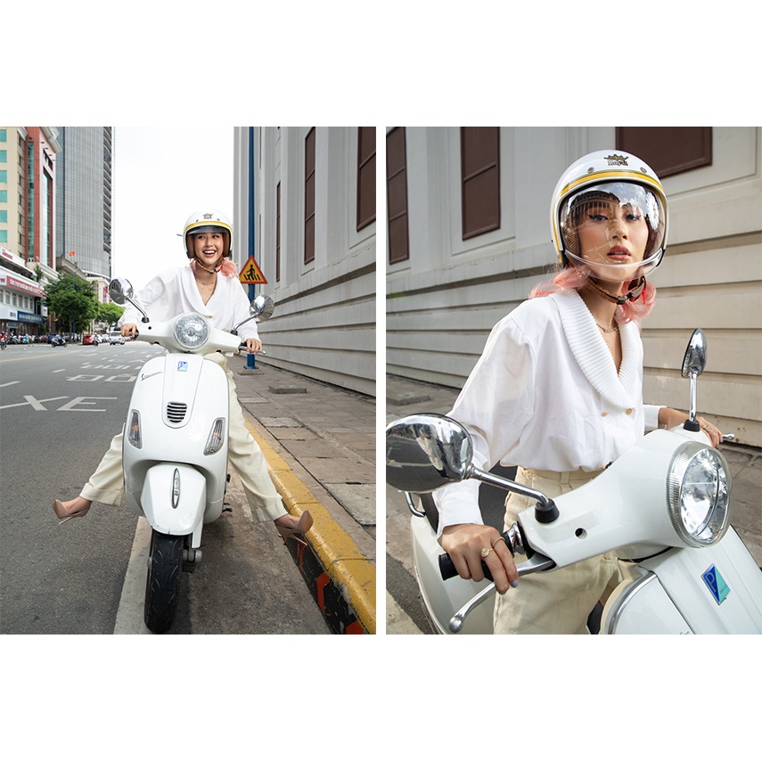 [Chính hãng] Nón bảo hiểm kính âm Royal M139 V10 Trắng (tặng balo rút)