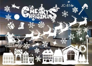 Decal dán cửa kính trang trí Noel