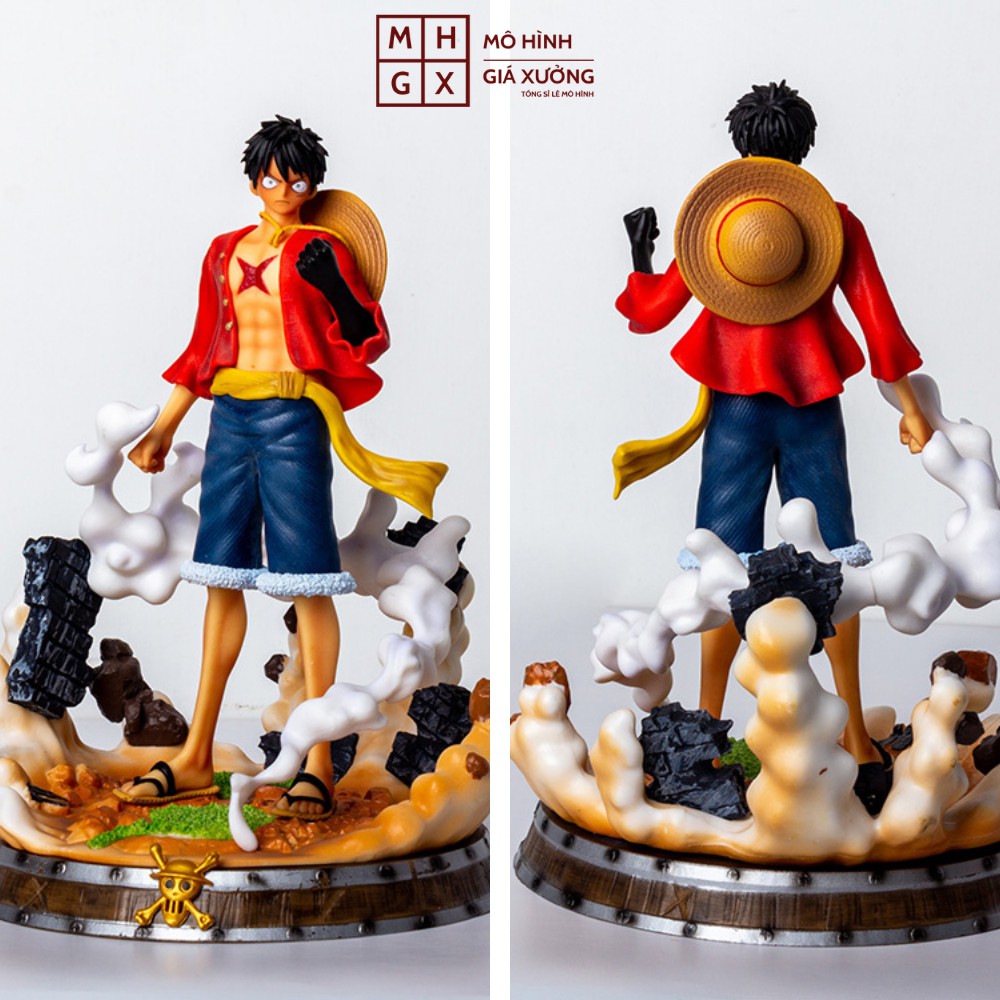 ( Có Led ) Mô hình Luffy mũ rơm One Piece  Cao 36 cm - Figure Tượng Monkey D.Luffy Vua Hải Tặc