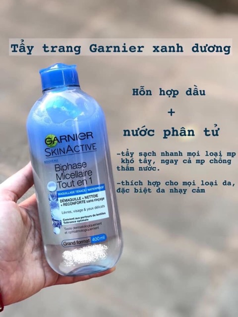 TẨY TRANG GARNIER SKINACTIVE PHÁP 400ml DATE 2023