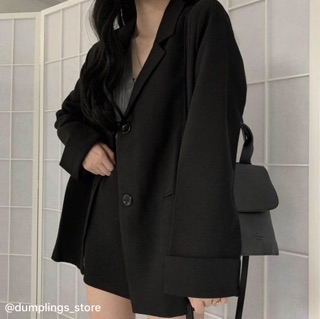 Set blazer + chân váy đen
