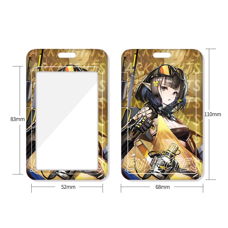 Arknights Card Sleeve New Name Tag Meal Card Student Game Bus Card Lanyard ID Sleeve Transparent Protective Shell Tomorrow's Ark Collection Custom Cute Anime Cartoon Skadi Personality Cool
