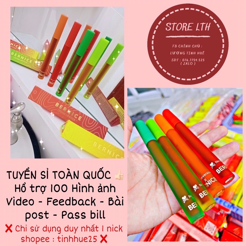 [CÓ SẴN]💥Son Kem Lì BERNICE Phiên Bản 2021💥 HÀNG CHÍNH HÃNG VN 100%