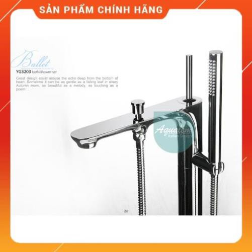 (SALE) Vòi bồn tắm nóng lạnh đặt sàn Aqualem YG3203 cao cấp thương hiệu nổi tiếng đến từ italia - bảo hành 5 năm