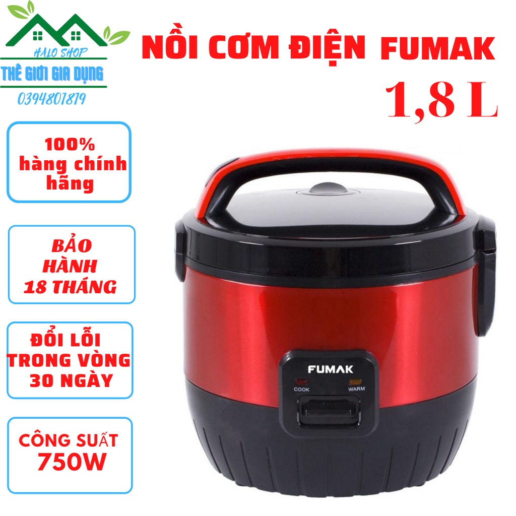 Nồi cơm Fumak Japan 1,8L FRC-18, 3 Màu Lựa Chọn