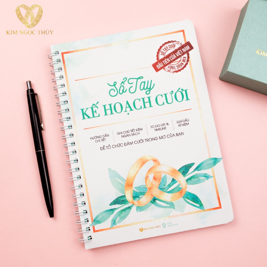 [Mã LIFE1003NW giảm 10% đơn 200K] Kim Ngọc Thủy Sổ Tay Kế Hoạch Cưới Cho Cặp Đôi Một Hôn Lễ Hoàn Hảo