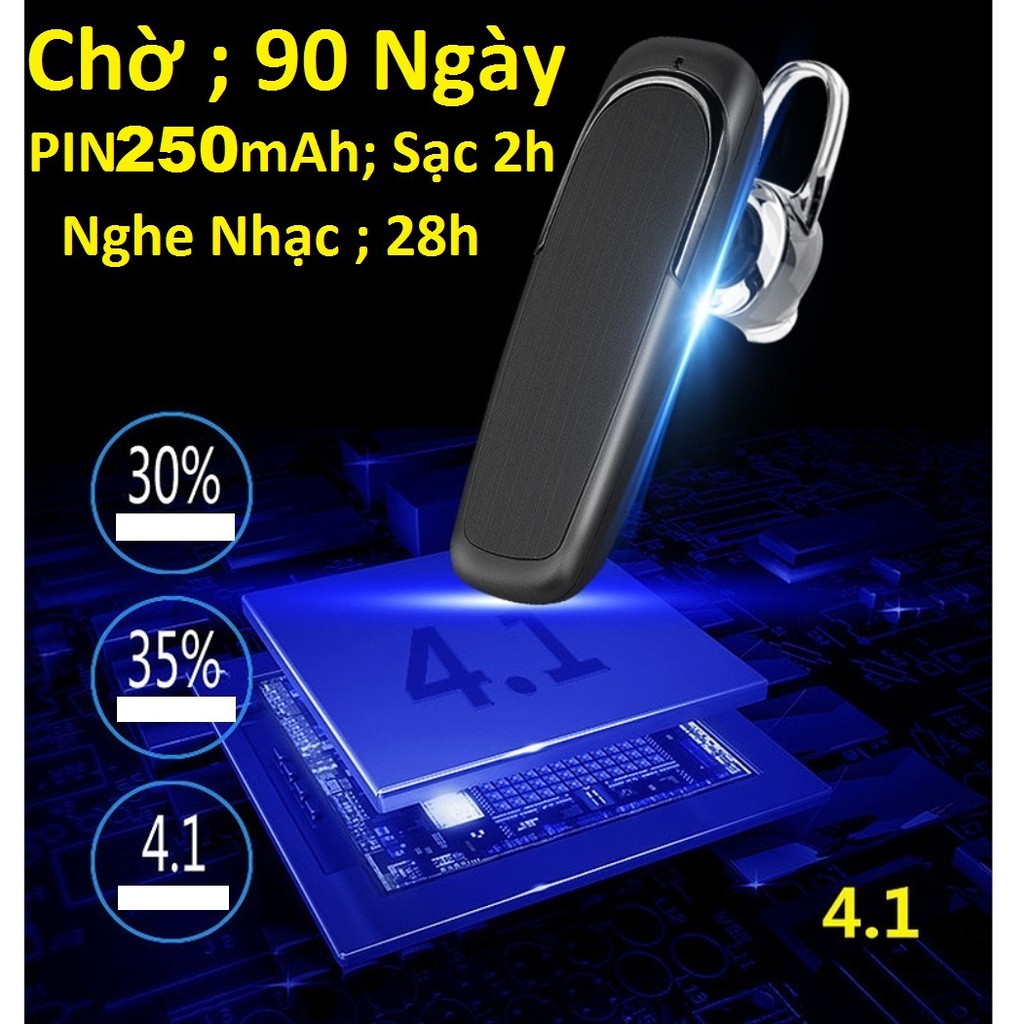 TAI NGHE BLUETOOTH CHỐNG NƯỚC  Y8 4.1( PIN 250mAh,CHỜ 90 NGÀY, NGHE NHẠC 28H)