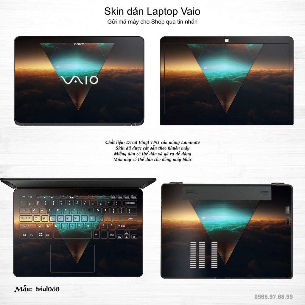 Skin dán Laptop Sony Vaio in hình Đa giác _nhiều mẫu 12 (inbox mã máy cho Shop)