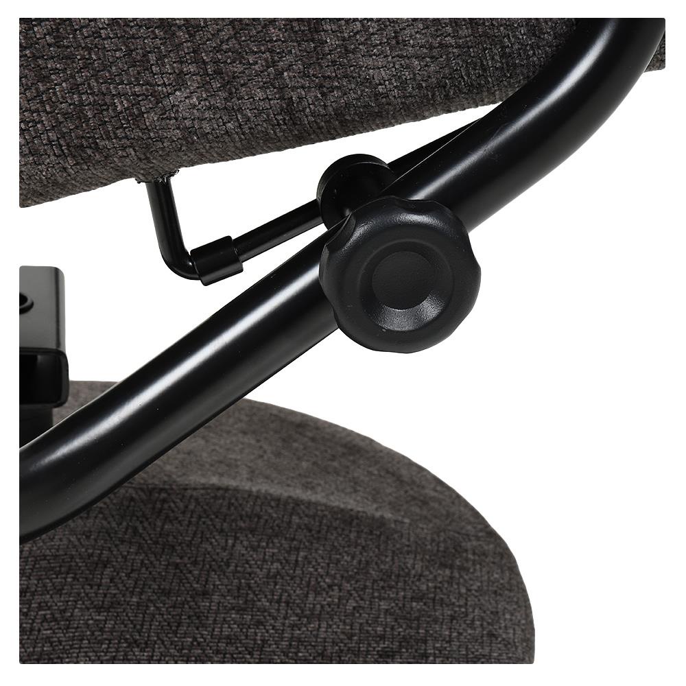 HomeBase FURDINI Ghế ngồi thư giãn bọc vải khung thép cao cấp có tay vịn W69xH97xD108cm màu xám