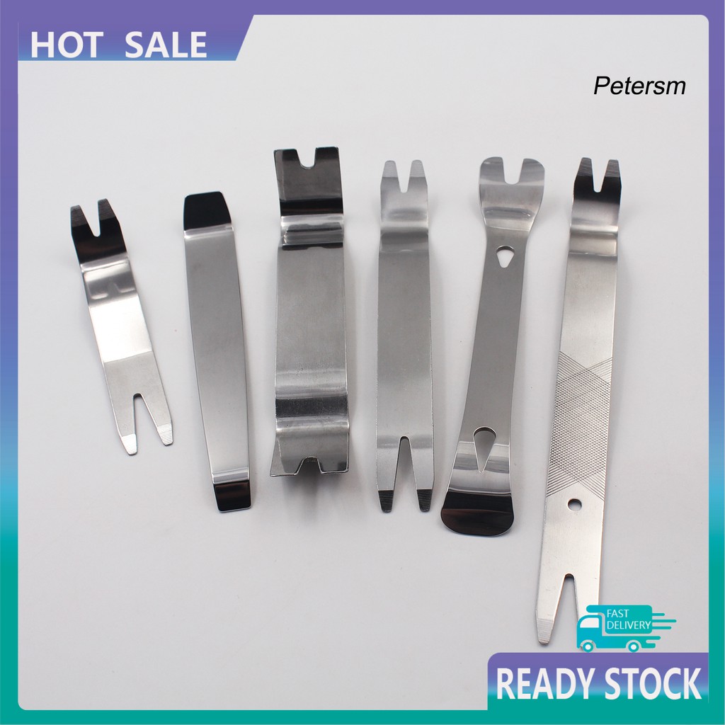 Set 6 Dụng Cụ Tháo Lắp Âm Thanh Bằng Thép Không Gỉ S19 * 6 Chuyên Dụng Cho Xe Hơi