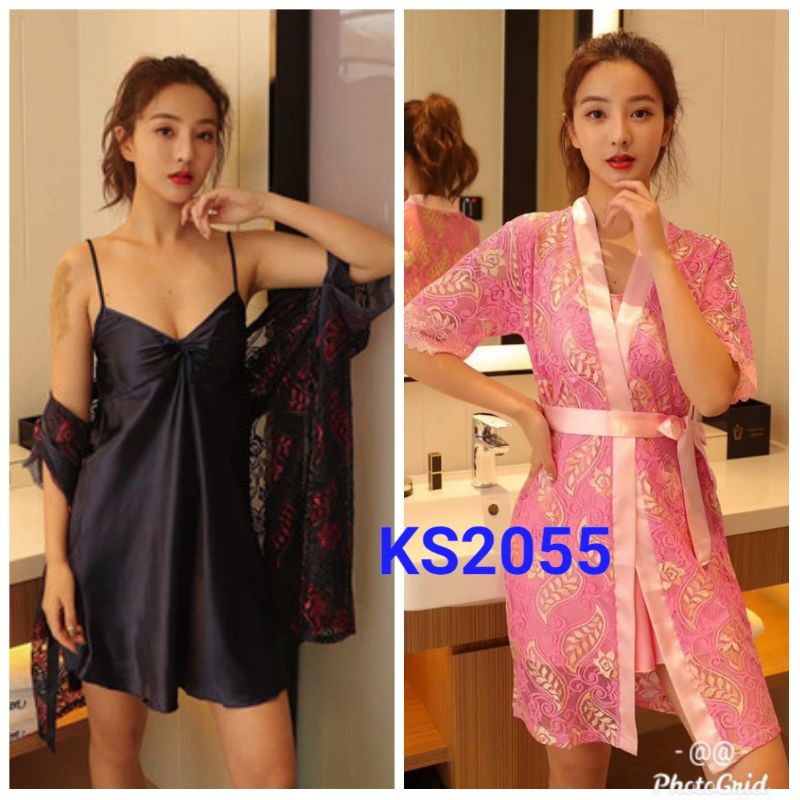 Vee- kimono Ks2055 / Sesingan / Áo Choàng Ngủ