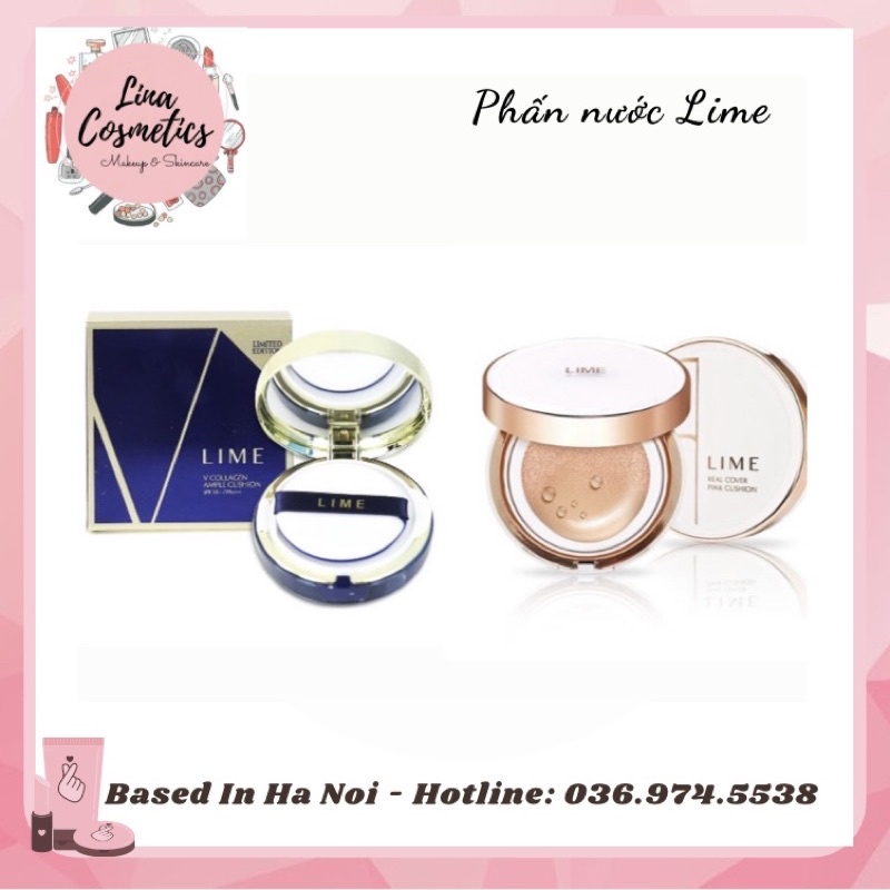 Phấn Nước LIME Real Cover Pink & Collagen Ample Cushion SPF 50+/ PA+++