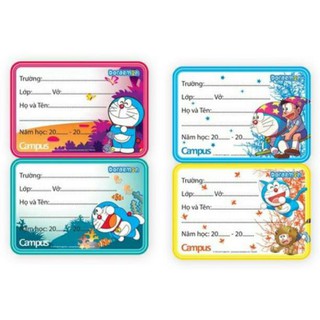 12 chiếc nhãn vở Campus Đoremon