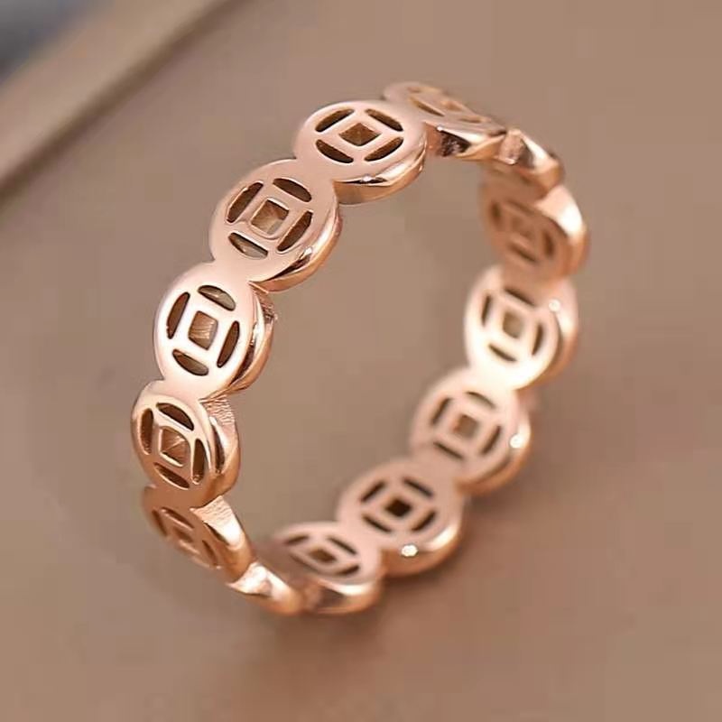 Nhẫn Thép Titan 4mm Phong Cách retro Mới Cho Nam Và Nữ