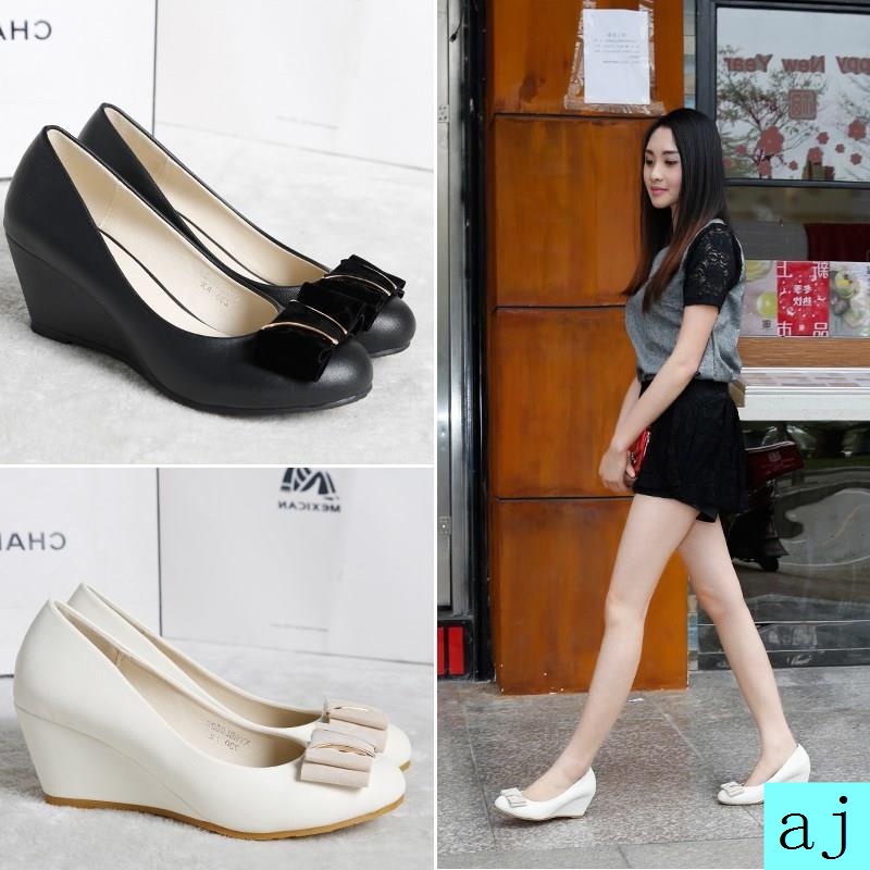 Giày búp bê đế xuồng đính nơ xinh xắn thời trang xuân thu 2018 cho nữ