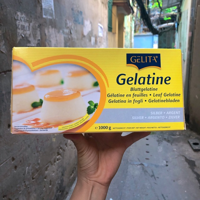 Lá Gelatine Gelita Đức Hộp 1000g