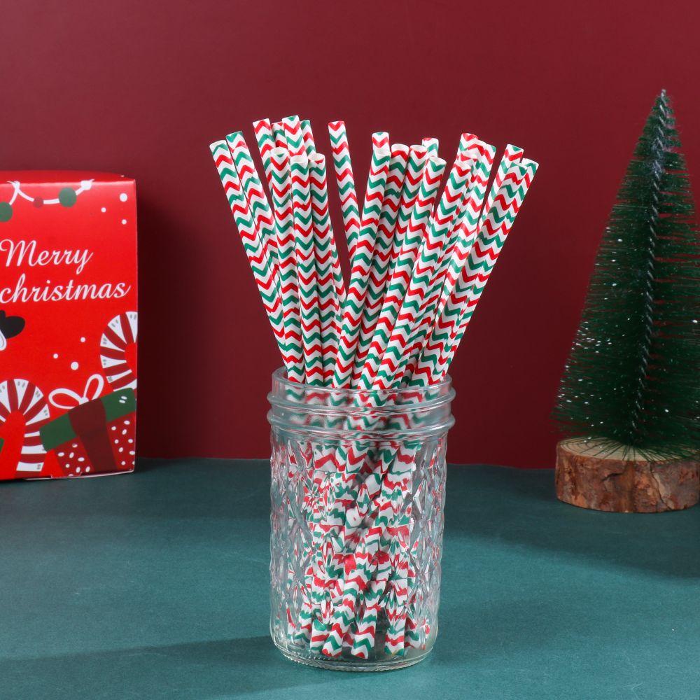 Bộ 25 Ống Hút Giấy Dùng Trang Trí Tiệc Cưới / Giáng Sinh