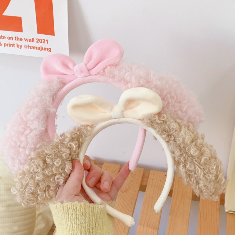 Băng Đô Bông Mềm Mại Kiểu Dáng Hoạt Hình Đáng Yêu Cho Nữ