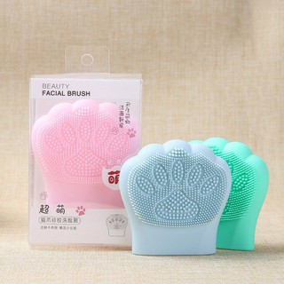 Miếng silicon rửa mặt hình móng vuốt mèo.