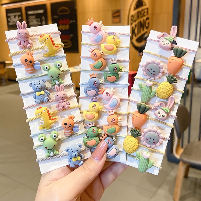 SET 10 DÂY CỘT TÓC CUTE SIÊU XINH DÀNH CHO BÉ YÊU