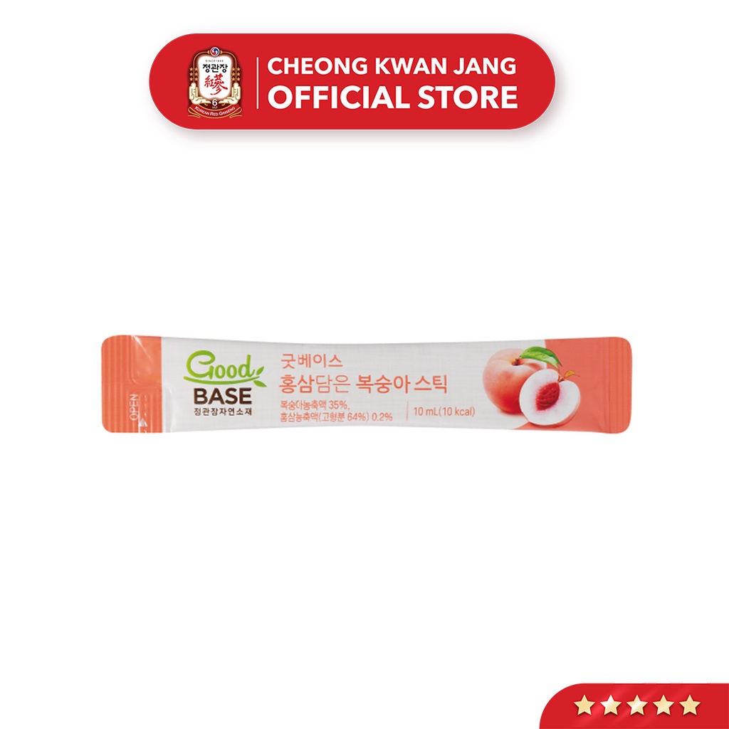 Nước Sâm Hàn Quốc Goodbase Vị Đào KGC Cheong Kwan Jang (10ml x 10 gói)