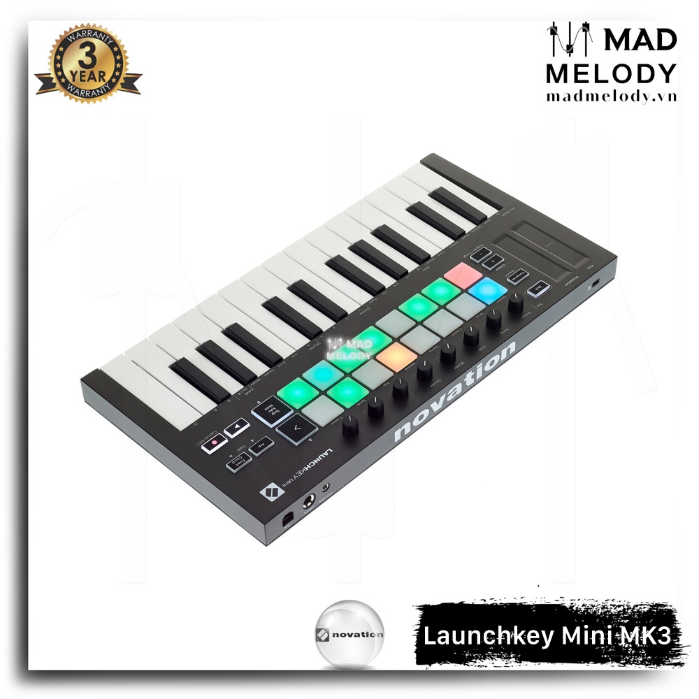 Novation Launchkey Mini MK3 MIDI Keyboard [đàn soạn nhạc nhỏ gọn, đời 3, 25 phím mini, Brand New]