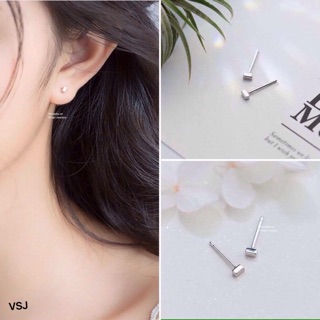 💥💥 Bông tai nụ hình Chữ Nhật mini bạc xinh