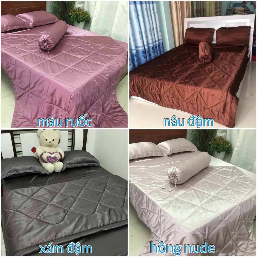 Bộ drap phi lụa mền mịn cao cấp màu mới