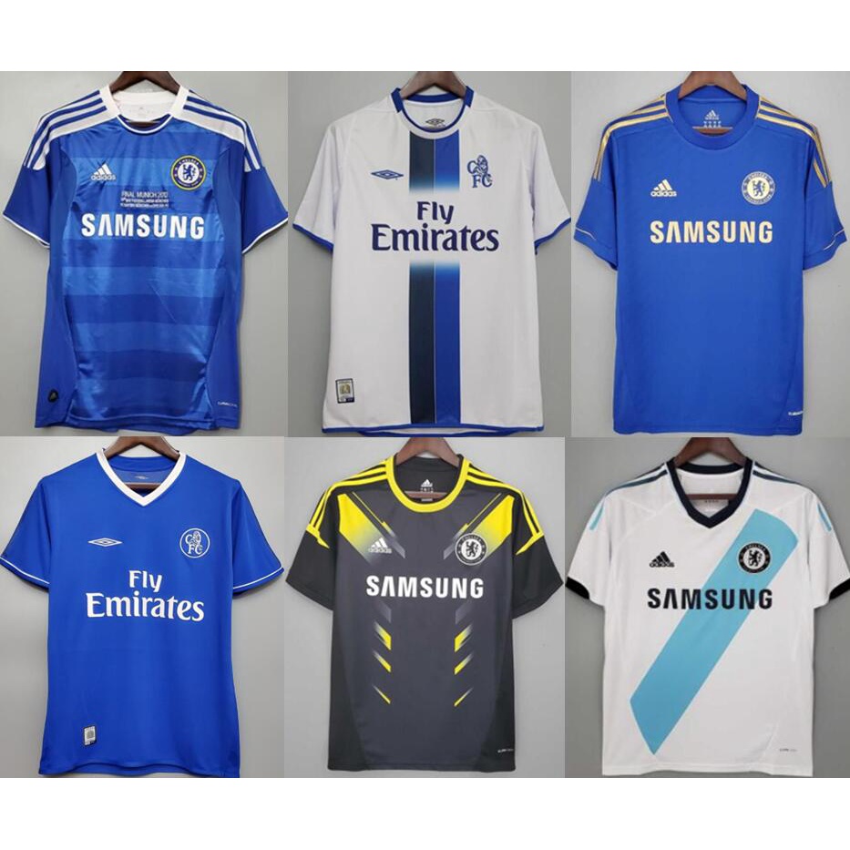 Áo Bóng Đá Chelsea Mùa Giải Đấu Đá Banh Cổ Điển 2011 Lightard Torres Drogba 11 12 Final 96 97 99 Camiseta Crespo Hughes 03 05